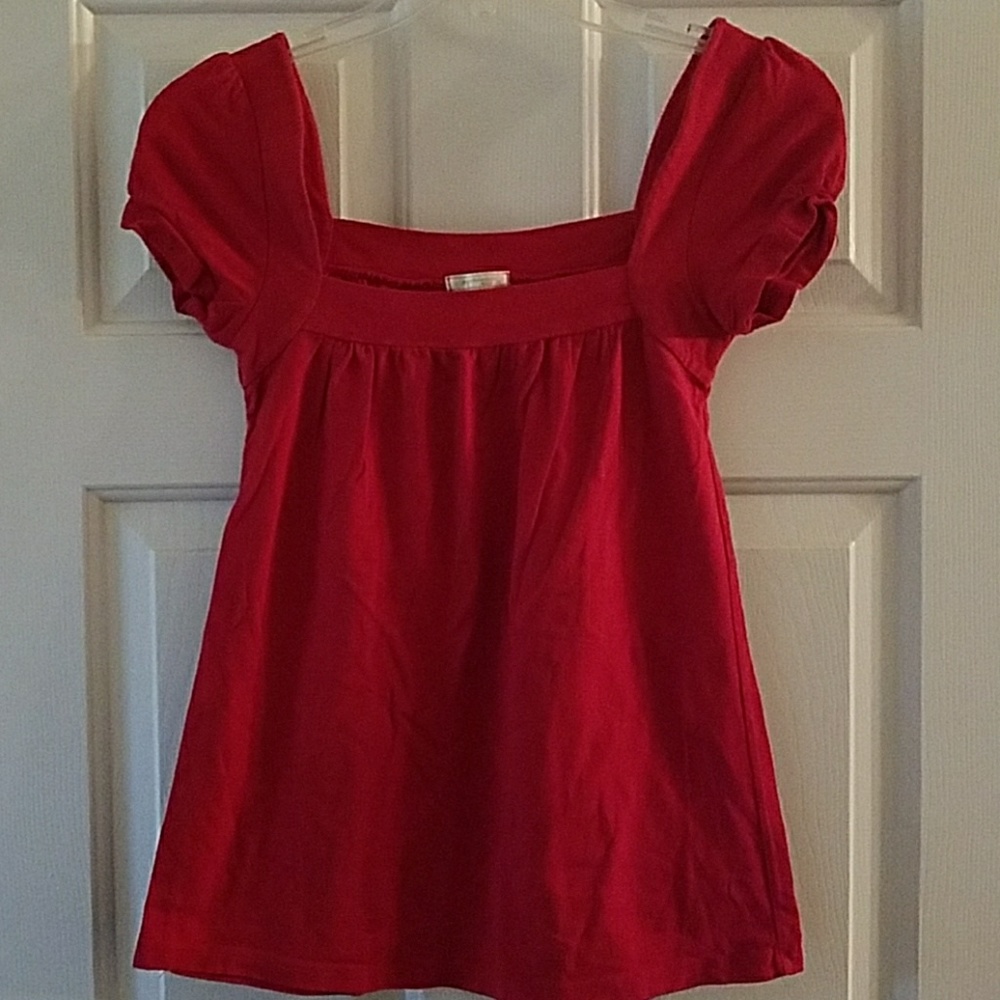Juniors cuffed sleeve top